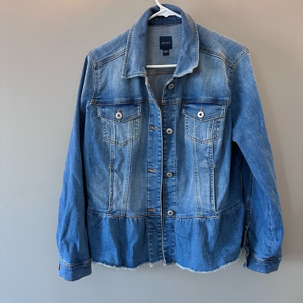 J Jill Blue Jean Jacket with peplum